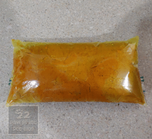 Storing turmeric paste